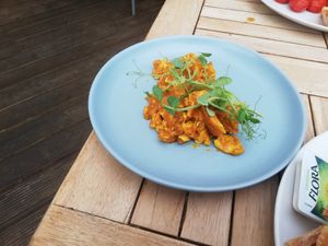 Scramble Tofu side at Cafe No 11 in Rayleigh