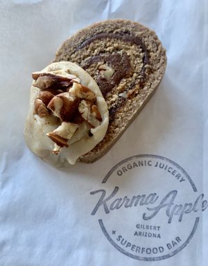 Raw cinnamon roll at Linden Organic in Gilbert