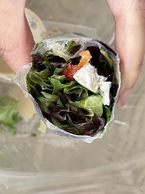 Spring rolls $10  at Linden Organic in Gilbert