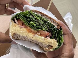 Tuna sandwich $16.50  at Linden Organic in Gilbert