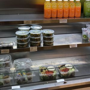 Ready for take out cold press juices, sushi, quinoa salads, summer wraps, chia pudding  at Linden Organic in Gilbert