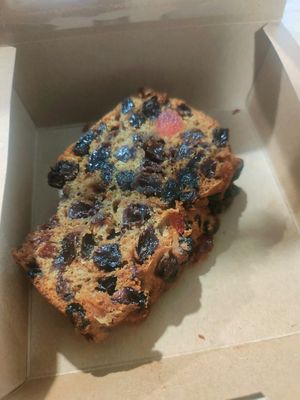 Vegan tea bread at Syke Farm Tea Room in Cockermouth