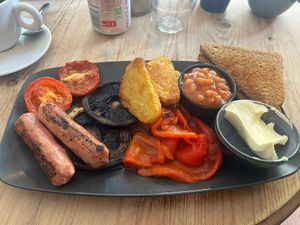 Vegan breakfastt  at Syke Farm Tea Room in Cockermouth