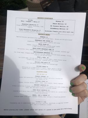 Page 2 of menu  at The Montauk Beach House in Montauk