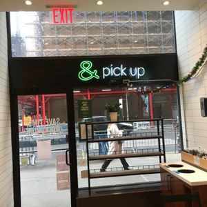 View through window of Carnegie Hall across the street at fresh&co - 57th St in New York City