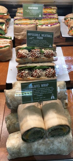 Vegan sandwich/wrap selection. at fresh&co - 85th & Lexington in New York City