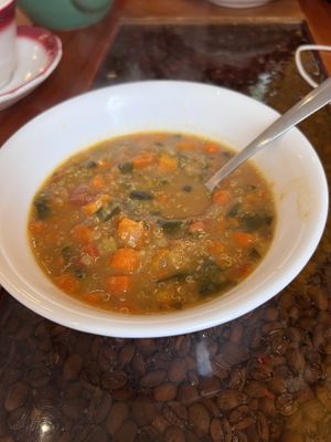 Kale soup.   at Alley Cat Cafe in Ithaca