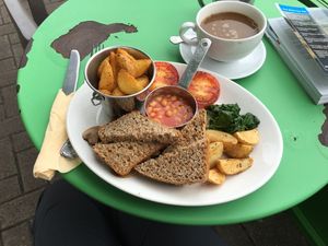 Vegan breakfast. at Surf's Up Cafe in Enniscrone