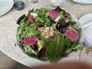Vegan warm grain bowl  at Catch in New York City
