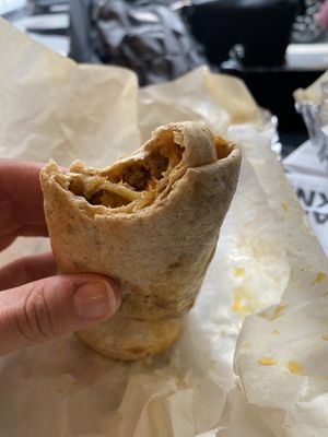 Vegan breakfast burrito  at Gregory's Coffee - 7th Ave in New York City