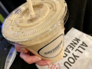 peanut butter & banana shake  at Gregory's Coffee - 7th Ave in New York City