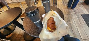 Vegan deluxe croissant at Gregory's Coffee - 7th Ave in New York City