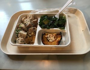 Meal from Mulberry and Vine--this gives you an idea of this fast service place.  at Mulberry & Vine - Midtown East in New York City