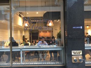 Outside view: this gives you and idea of the seating within. at Mulberry & Vine - Midtown East in New York City