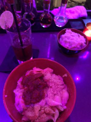 The vegan Cheshire Mac & mashed potatoes (made vegan upon request). Delicious at Beetle House in New York City