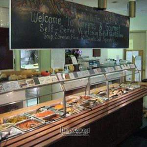 Hot and cold sections. at Greens and Gourmet in Vancouver