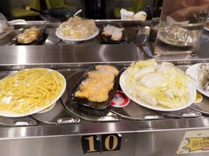 Various items. at Surely Up Vegetarian Hotpot in Richmond Hill