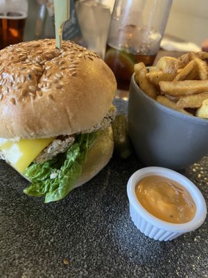 Chickpea burger   at The Snowy Owl in Cramlington