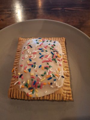 Lemon blueberry poptart #Veganuary at Berry to Bean Coffee House in San Antonio
