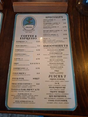 Menu #Veganuary at Berry to Bean Coffee House in San Antonio