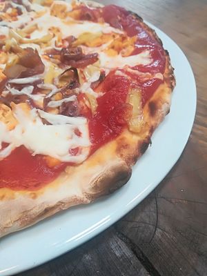 Vegan mozzarella at Slice Wood Fire Pizza in Waterford