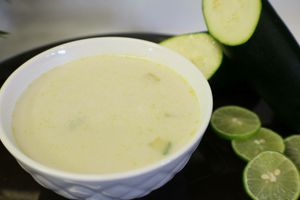 Tom Kha Gai soup/ coconut and zucchini  at Thai House in Tijuana