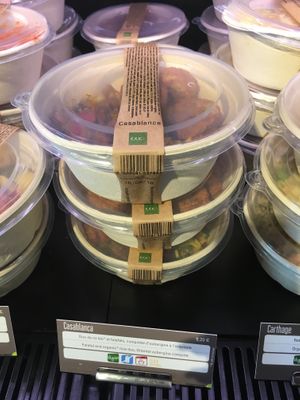 Vegan falafel rice and aubergine hot dish at LYS - EXKi - T1 in Colombier-saugnieu