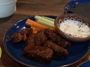 Chile Arbol BBQ wings  at Om Sabor in San Francisco