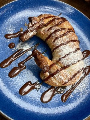 Dessert chocolate cuernitos at Om Sabor in San Francisco