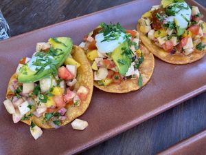 Ceviche Michoacana tostadas at Om Sabor in San Francisco