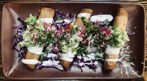 Chorizo flautas at Om Sabor in San Francisco