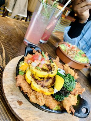 I really enjoyed this fried chix plate  at Om Sabor in San Francisco