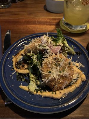Crab cakes  at Om Sabor in San Francisco
