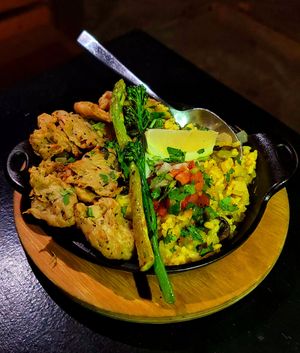 Chik'n paella velenciana at Om Sabor in San Francisco