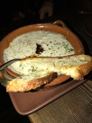 Clam chowder at Om Sabor in San Francisco