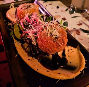 Furikake Crab Cake at Om Sabor in San Francisco