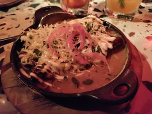 Tiny enchiladas at Om Sabor in San Francisco