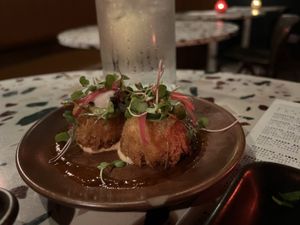 Fried mac and cheese bites! 🤤  at Om Sabor in San Francisco