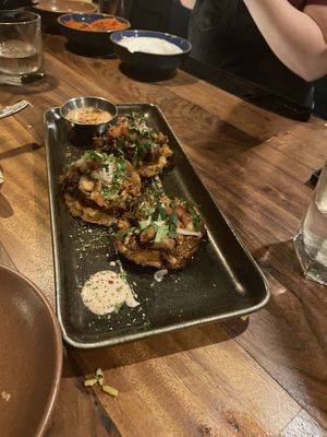 Sweet potato thing  at Om Sabor in San Francisco