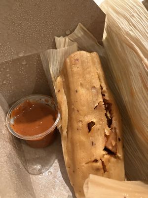 Tamale  at Om Sabor in San Francisco