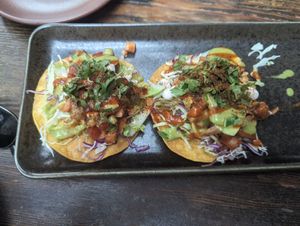 Crab tacos at Om Sabor in San Francisco