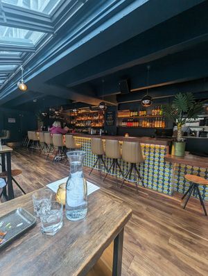 Nice bar set up at Om Sabor in San Francisco