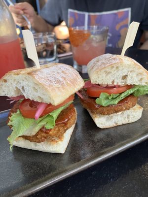 Crab cake sliders  at Om Sabor in San Francisco