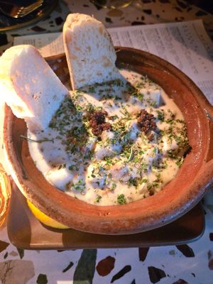 Clam Chowder at Om Sabor in San Francisco