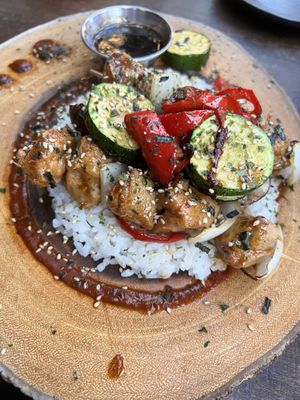 Soy “Chicken” Teriyaki   at Om Sabor in San Francisco