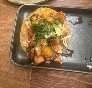 Ceviche tostada  at Om Sabor in San Francisco
