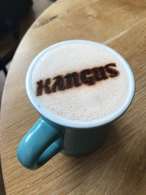 Hot chocolate which was more a mug of hot milk    at Kangus Coffee in Kirkcaldy