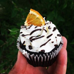 Chocolate Orange Cupcake gluten free and vegan ? so yummy at Kangus Coffee in Kirkcaldy