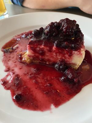 Vegan and gluten free vanilla cheesecake  at The Cosy Club in Leeds