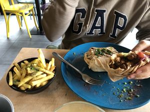 Wrap and fries  at Falla in Gdansk